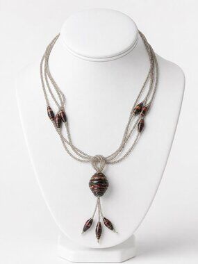 Long Beaded Necklace - Hand Crafted